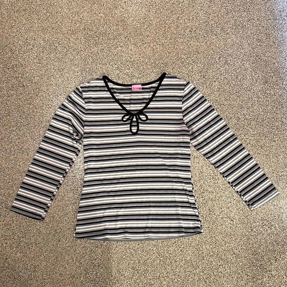 y2k striped blouse